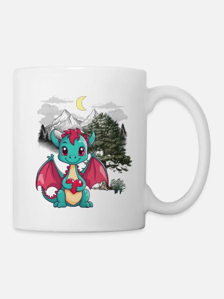 Tiroler Drache Drachen Tirol Gebirge Berge Kind - Tasse - Weiß