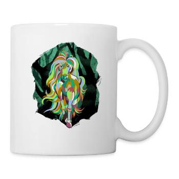 Wald Pferd Pferde Gaul Kind Kinder - Tasse - Weiß - Rechts