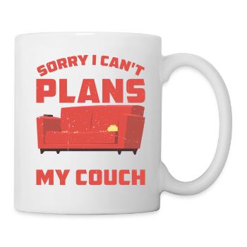 Désolé je ne peux pas, j’ai des projets avec mon canapé 3 - Mug blanc - blanc - Droite