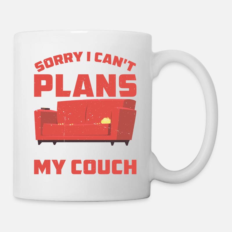 Sorry I Can't I Have Plans With My Couch 3 - Mug - white