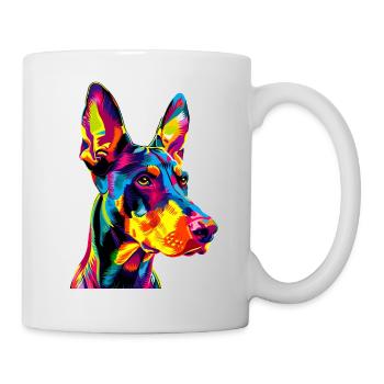 Doberman Dog Bright Colors Pop Art Dobermans - Mug - white - Right