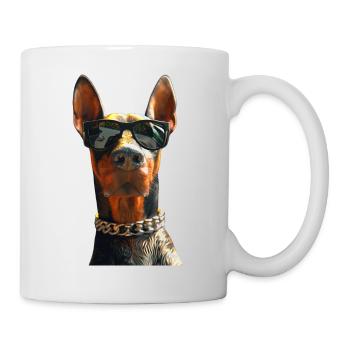 Dobermann Hunde Motiv Wachhund Stolze Dobermänner - Tasse - Weiß - Rechts