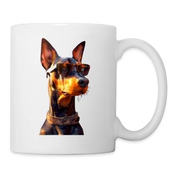 Dobermann Hunde Motiv Wachhund Stolze Dobermänner - Tasse - Weiß - Rechts