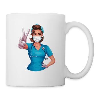 Lustige Krankenschwester mit Humor - Tasse - Weiß - Rechts