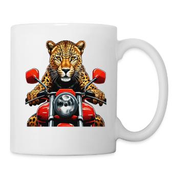 LEOPARD MOTORRAD - Tasse - Weiß - Rechts