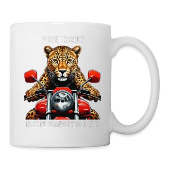 LEOPARD MOTORCYCLE NOTHING IS NEEDED MORE - Mug - white - Right