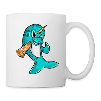 Pas une licorne Drôle Narval Créature des profondeurs Cool - Mug blanc - blanc - Droite