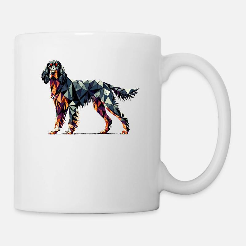 Geometrische Kunst Gordon Setter Setter Setter - Tasse - Weiß