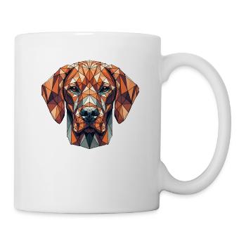 Geometric Art Hungarian Vizsla Magyar Vizslas - Mug - white - Right