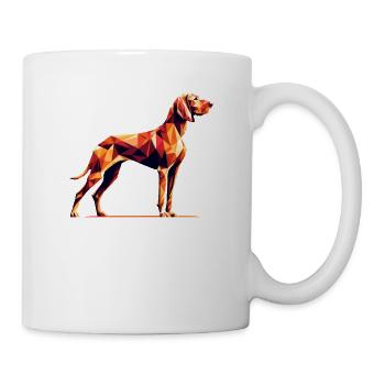 Geometric Art Hungarian Vizsla Magyar Vizslas - Mug - white - Right