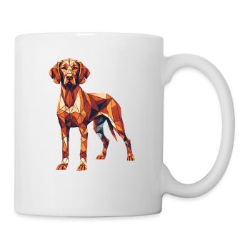 Geometric Art Hungarian Vizsla Magyar Vizslas - Mug - white - Right
