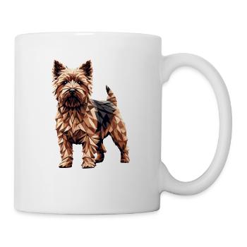 Geometrische Kunst Norfolk Terrier Terrier - Tasse - Weiß - Rechts