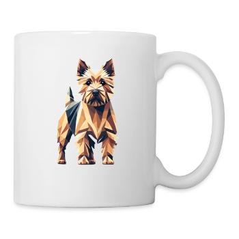 Geometrische Kunst Norwich Terrier Terrier - Tasse - Weiß - Rechts