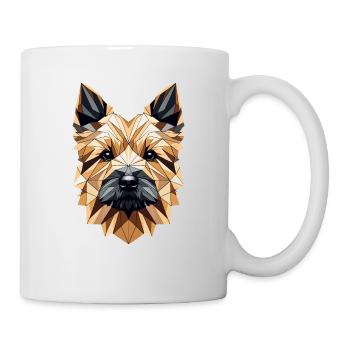 Geometrische Kunst Norwich Terrier Terrier - Tasse - Weiß - Rechts