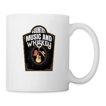 Musique country et whisky Cowboy Western - Mug blanc - blanc - Droite