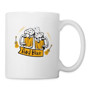 Musique country et bière, c’est pourquoi je suis ici cow-boy - Mug blanc - blanc - Droite