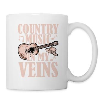 Musique country Dans mes veines Cowboy Western - Mug blanc - blanc - Droite