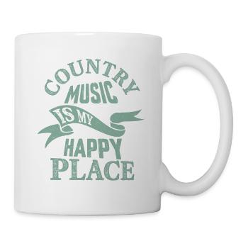 La musique country est mon endroit heureux Western de cow-boy - Mug blanc - blanc - Droite