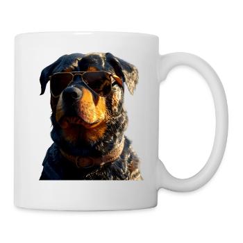 Les chiens Rottweiler aiment les fiers amateurs de rottweiler - Mug blanc - blanc - Droite