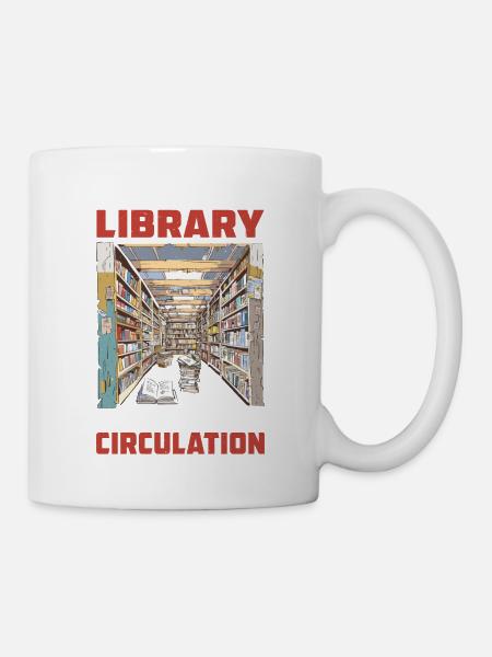 Volunteering At The Library Boosts My Circulation2 - Tasse - Weiß