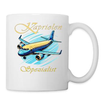 Spécialiste des cabrioles d’avion - Mug blanc - blanc - Droite