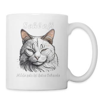 CAT Schlafi Being tired is not a shame - Mug - white - Right