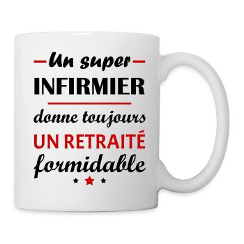Un super infirmier, retraité, cadeau retraite - Mug blanc - blanc - Droite