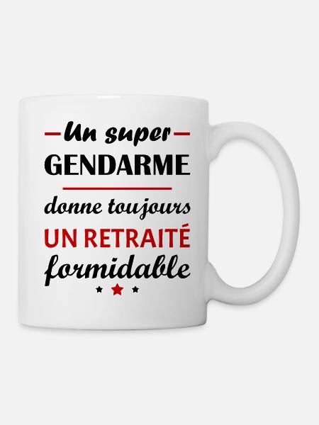 Un super gendarme, retraité, cadeau retraite - Mug blanc - blanc