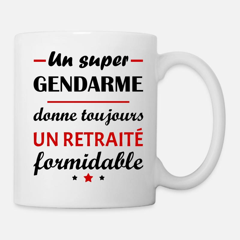 Un super gendarme, retraité, cadeau retraite - Mug blanc - blanc