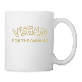 Vegan for the Animals Statement - Tasse - Weiß - Rechts