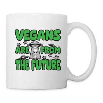 Vegans Are From The Future Alien UFO - Mug - white - Right
