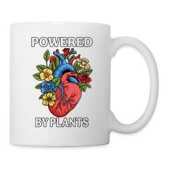 Alimenté par le cœur des plantes et les fleurs - Mug blanc - blanc - Droite