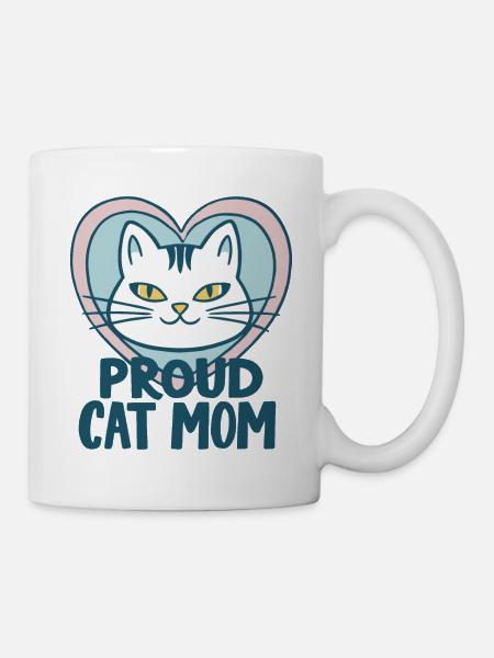 STOLZE KATZENMAMA - Tasse - Weiß