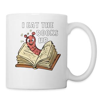 BUCH WURM JE MANGE LES LIVRES - Mug blanc - blanc - Droite