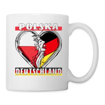 POLSKA ALLEMAGNE CŒUR - Mug blanc - blanc - Droite