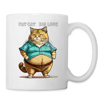 FAT CAT GRAND AMOUR - Mug blanc - blanc - Droite