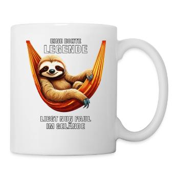LA VRAIE LÉGENDE RÉSIDE MAINTENANT DANS LA PARESSE DU TERRAIN - Mug blanc - blanc - Droite