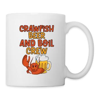 Écrevisses, bière et , équipage 2 - Mug blanc - blanc - Droite