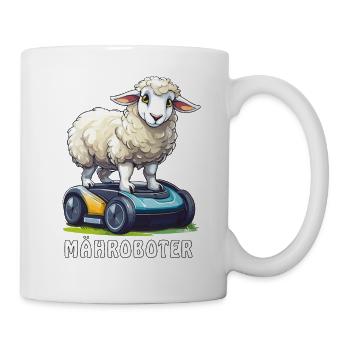 ROBOT TONDEUSE À GAZON MOUTON - Mug blanc - blanc - Droite