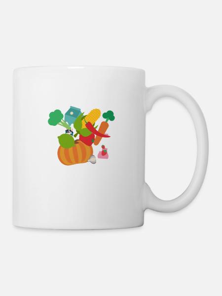 Les aliments sains pour développer un excellent cerveau 2 - Mug blanc - blanc