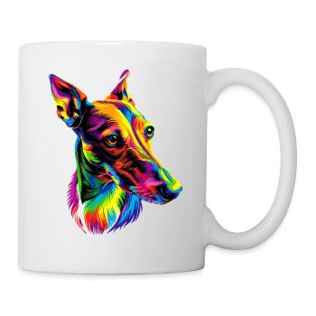 Greyhound Dogs Colorful Colors Pop Art Dog Greyhound - Mug - white - Right