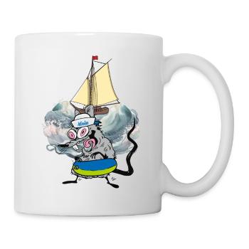Rat Rats Sailing Ship Seafarers Sailors Ahoy - Mug - white - Right