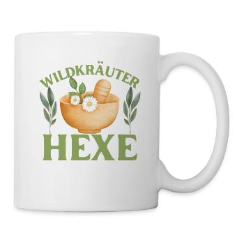 Wildkräuter Hexe Mystisches Kräuterdesign - Tasse - Weiß - Rechts
