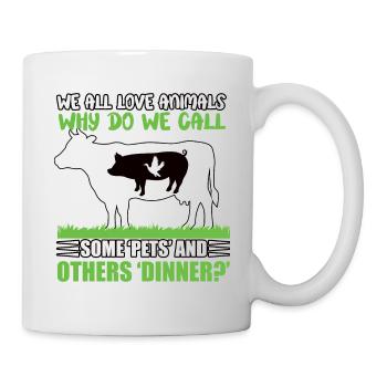 We all Love Animals Vegan - Tasse - Weiß - Rechts
