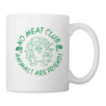 No Meat Club Animals are Friends - Tasse - Weiß - Rechts