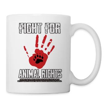 Lutte pour les droits des animaux - Mug blanc - blanc - Droite
