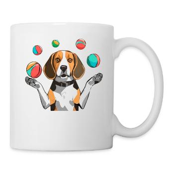BEAGLE JONGLIERT - Tasse - Weiß - Rechts