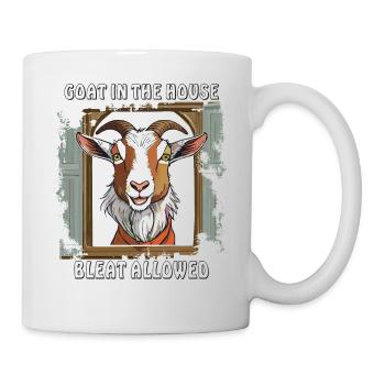 CHÈVRE ZIEGE DANS LA MAISON BÊLEMENT PERMIS - Mug blanc - blanc - Droite