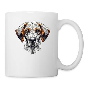 Art géométrique Braque allemand à poil court chien GSP - Mug blanc - blanc - Droite