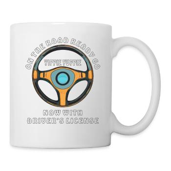 ON THE ROAD READY GO DRIVER'S LICENSE - Mug - white - Right